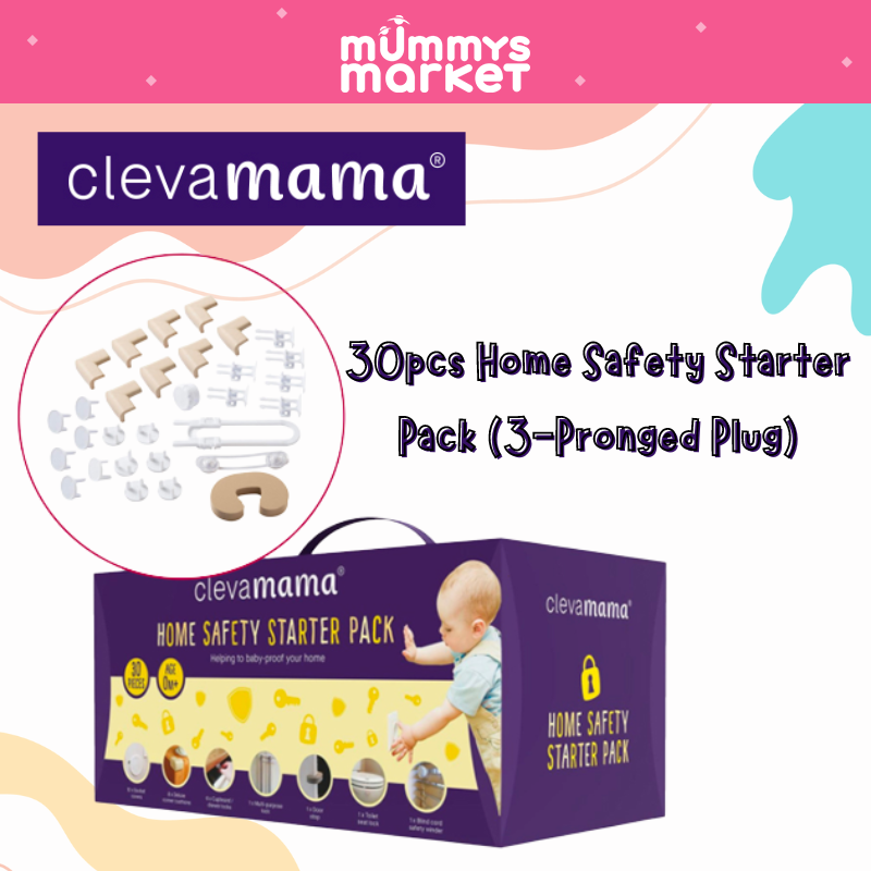 Clevamama 30pcs Home Safety Starter Pack (3-Pronged Plug)